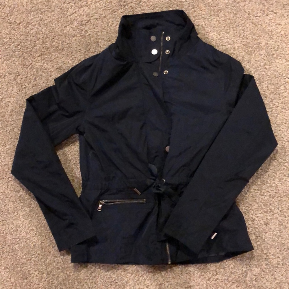 Zip up Cinch Waist Windbreaker Jacket